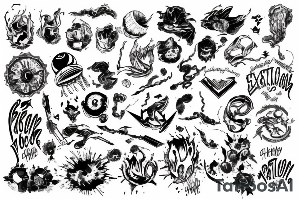 explosion tattoo idea