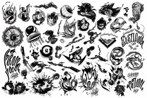 explosion tattoo idea