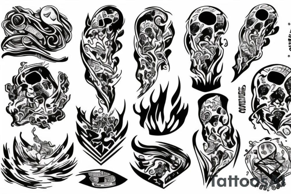 explosion tattoo idea