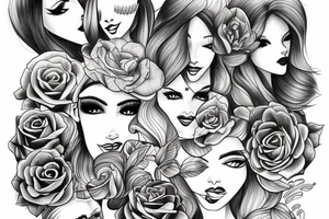 very beauty girl tattoo idea