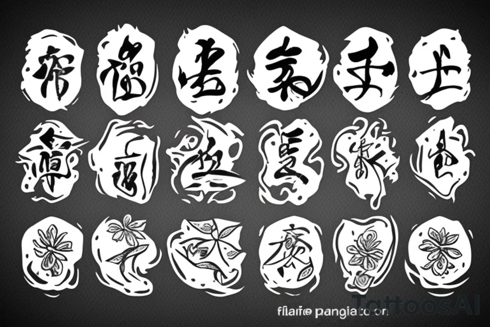 Number 13 in Asian style tattoo idea