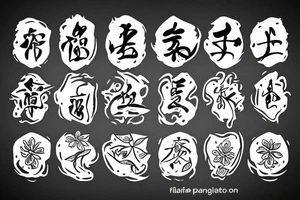 Number 13 in Asian style tattoo idea