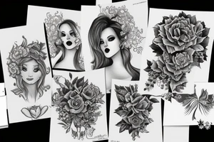 very beauty girl tattoo idea