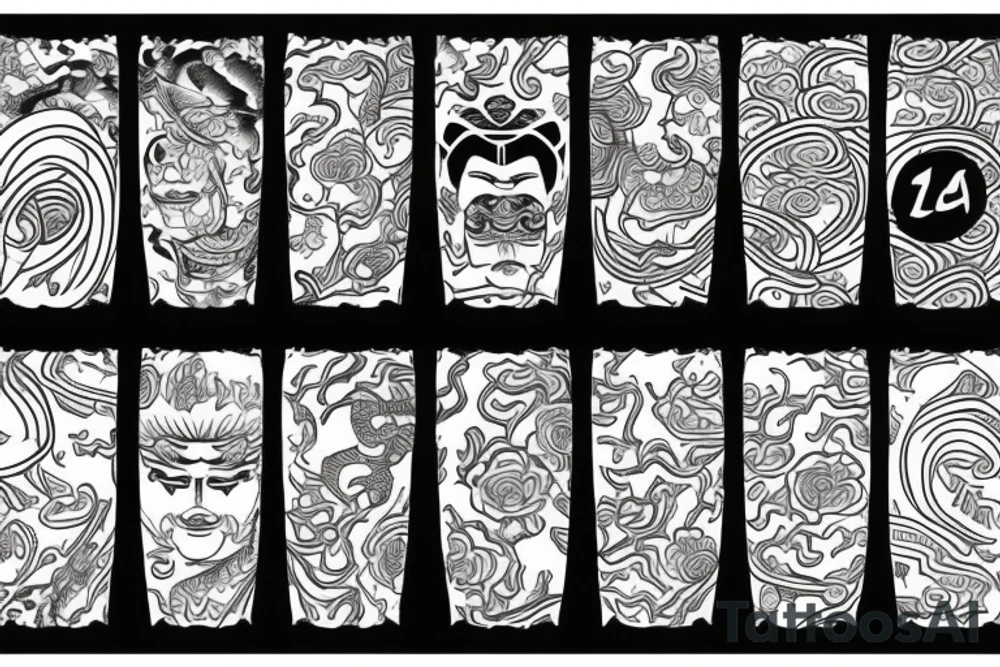 Number 13 in Asian style tattoo idea