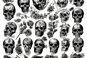 надпись Dead is near с градиентом вокруг tattoo idea