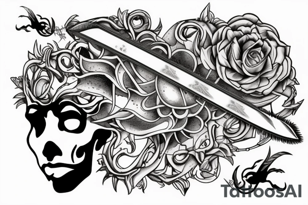 Sword in brain tattoo idea