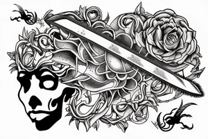 Sword in brain tattoo idea