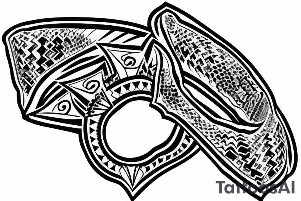 digital crest inside  ring tattoo idea