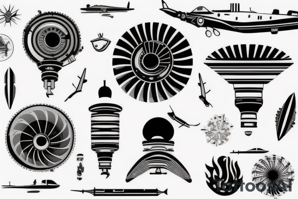 jet engine tattoo idea