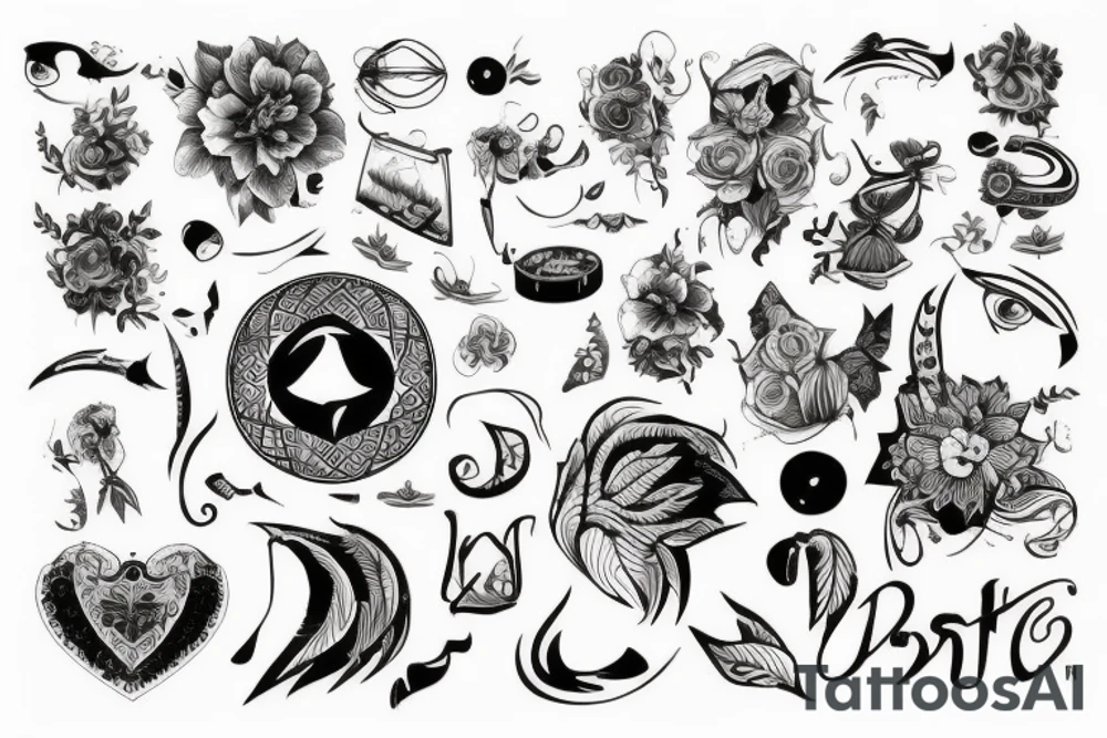 Ворона из собственных букв tattoo idea