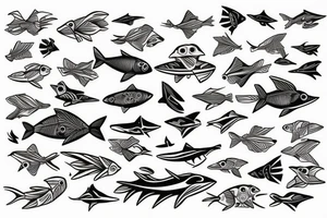 flying fish tattoo idea