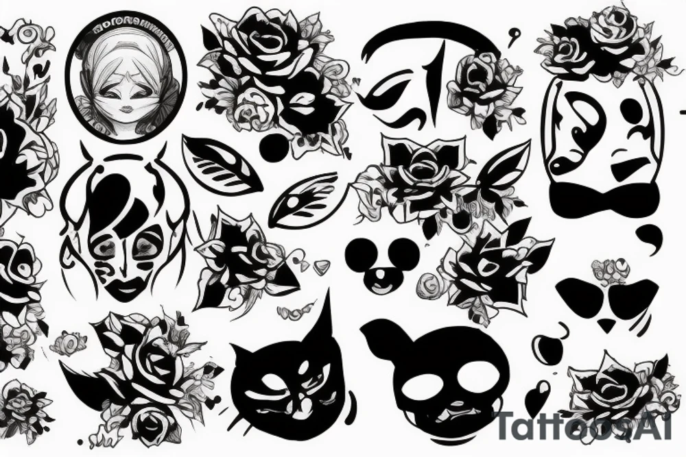 Голова кота tattoo idea