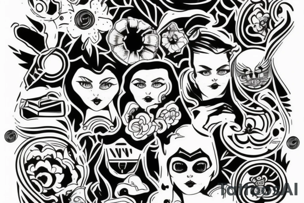 Голова кота tattoo idea