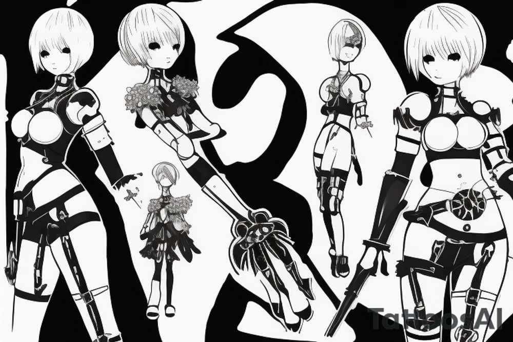 Nier automata 2B tattoo idea