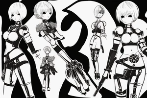 Nier automata 2B tattoo idea