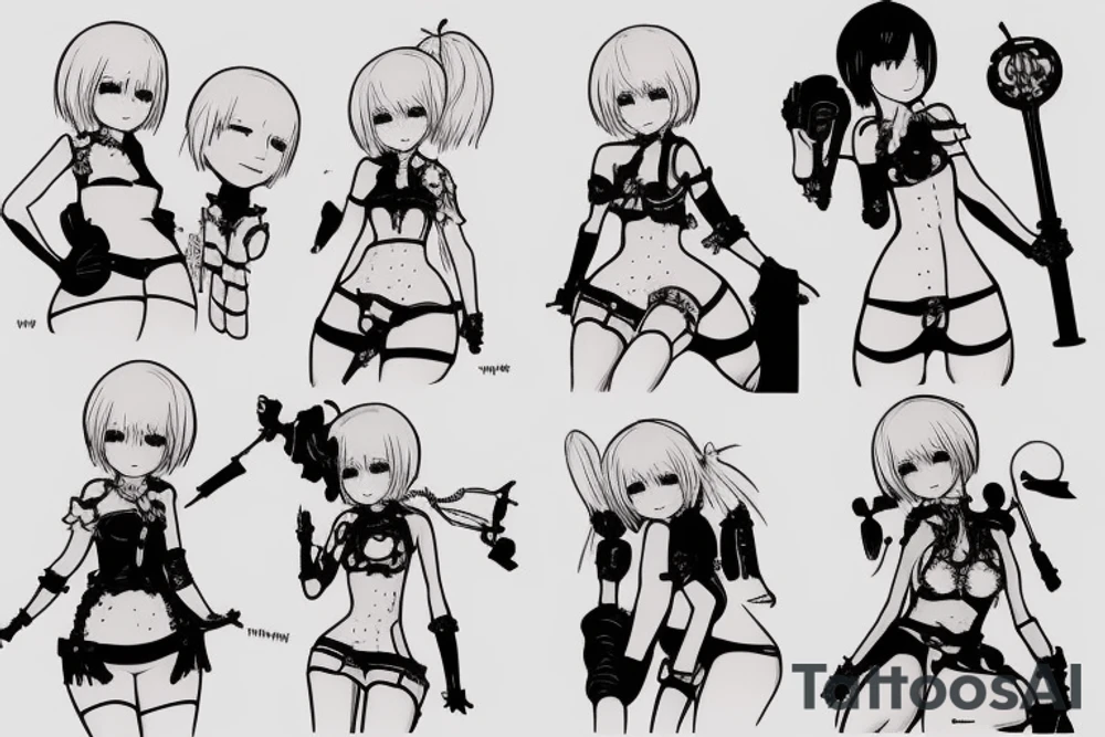 Nier automata 2B tattoo idea
