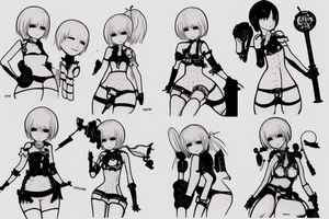 Nier automata 2B tattoo idea