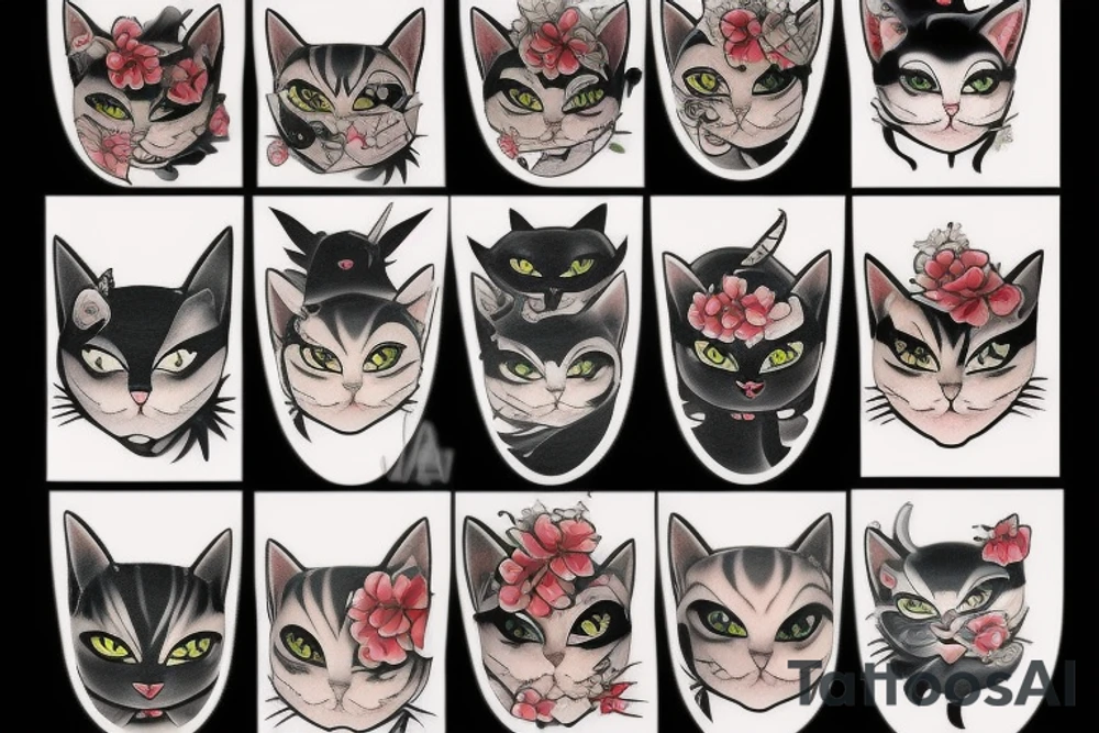 Japan, Oni, japan cat artist tattoo idea