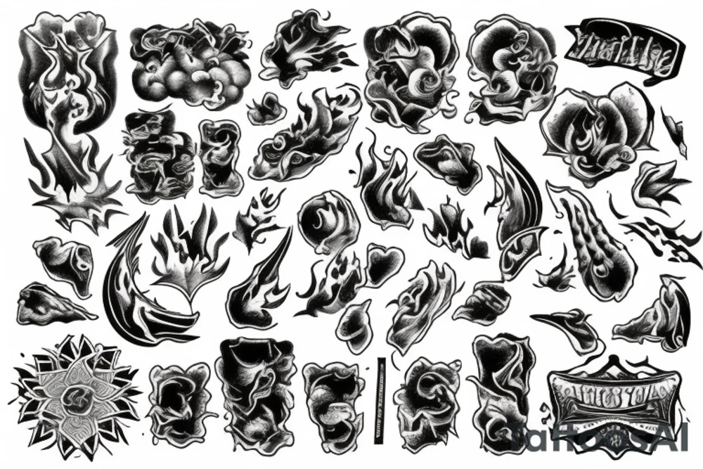 set fire to tattoo idea