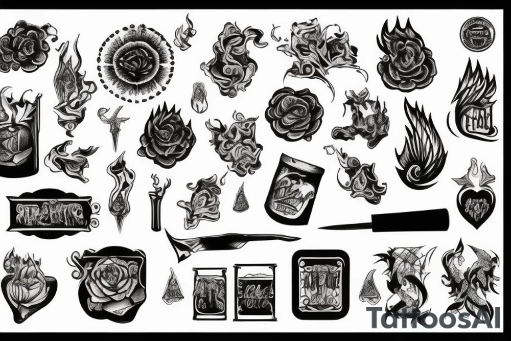 set fire to tattoo idea