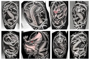 dragon and knight tattoo idea