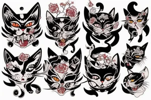 Japan, Oni, japan cat artist tattoo idea