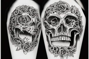 inscription Dead is near tattoo idea