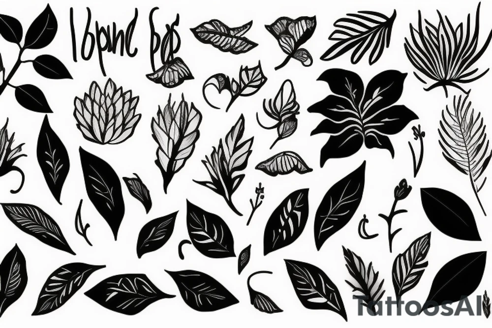 plants tattoo idea