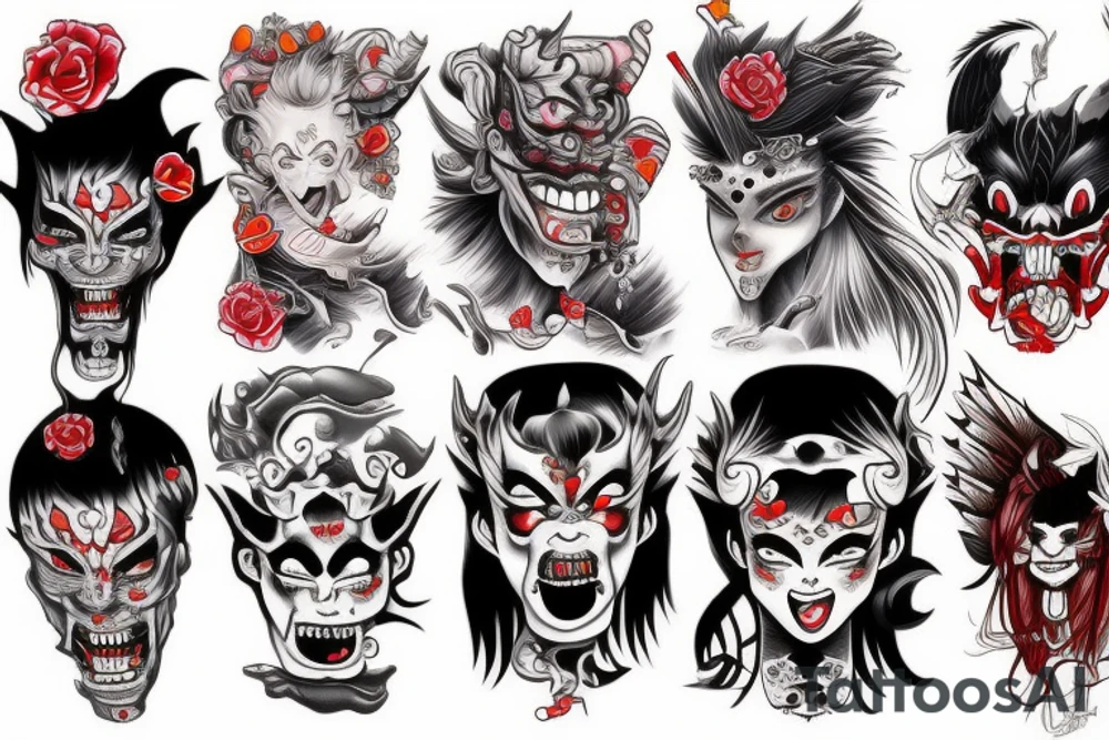 japan Oni tattoo idea