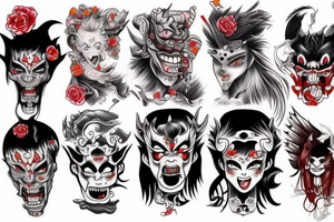 japan Oni tattoo idea