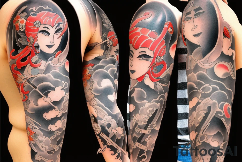 japan Oni tattoo idea