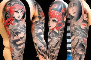 japan Oni tattoo idea