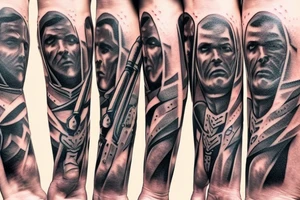 Spartak gladiator on arm tattoo idea
