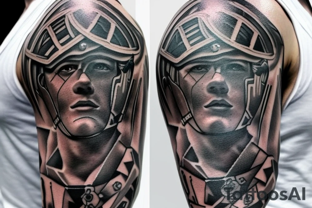 Spartak gladiator on arm tattoo idea