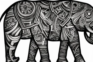 Elephant, half, strong tattoo idea