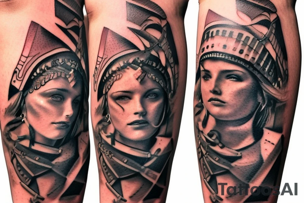 gladiator on arm tattoo idea
