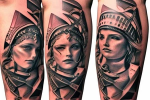 gladiator on arm tattoo idea