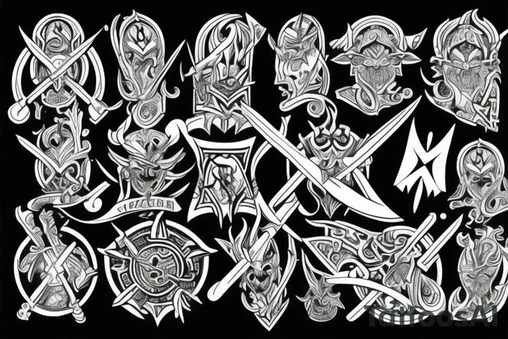 Viking with shield tattoo idea