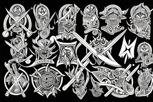 Viking with shield tattoo idea