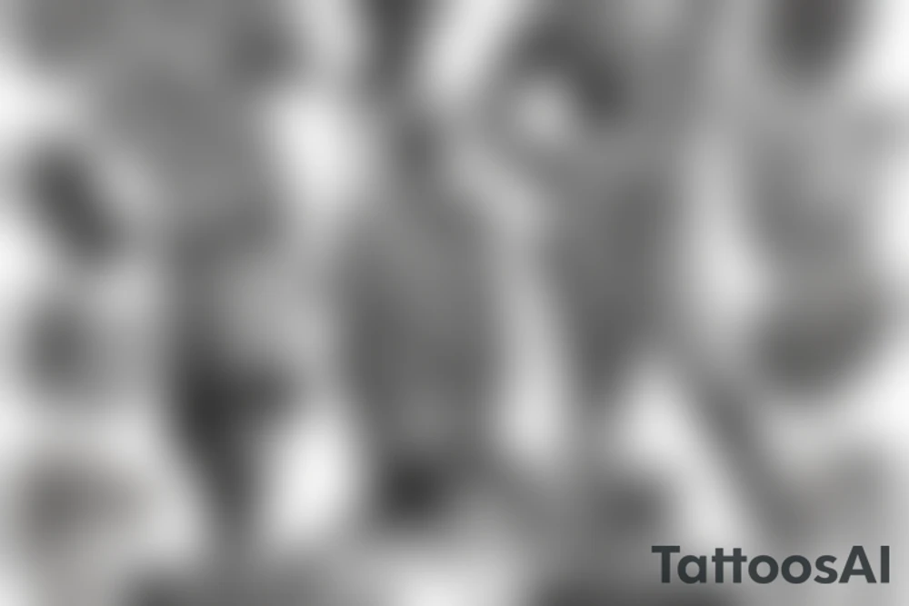 anthic greek sculpture with a grafitty tattoo idea