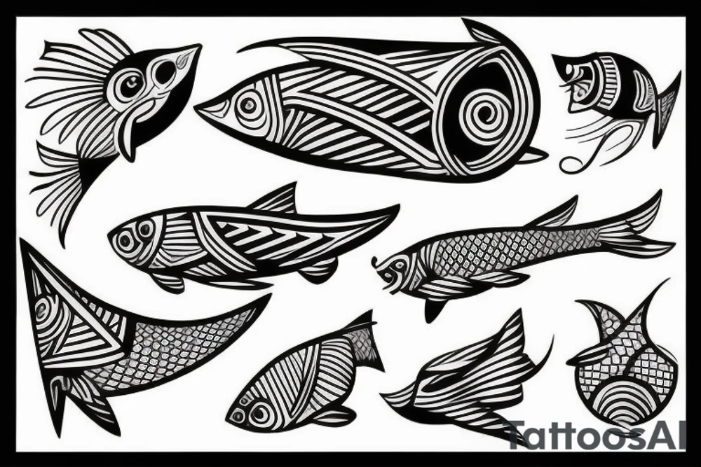 flying fish tattoo idea