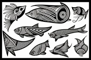 flying fish tattoo idea