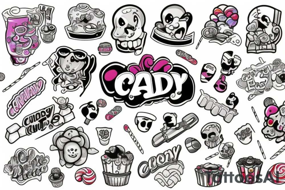 Candy tattoo idea