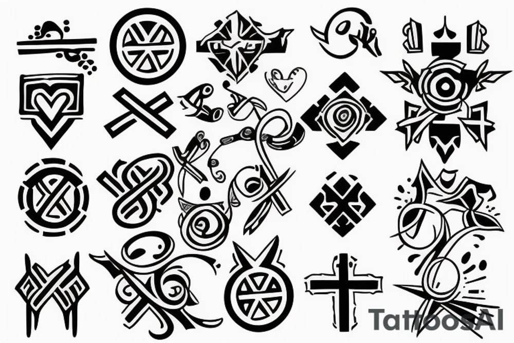 simple cross tattoo idea