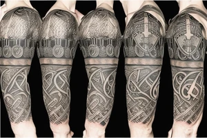 Viking with shield tattoo idea