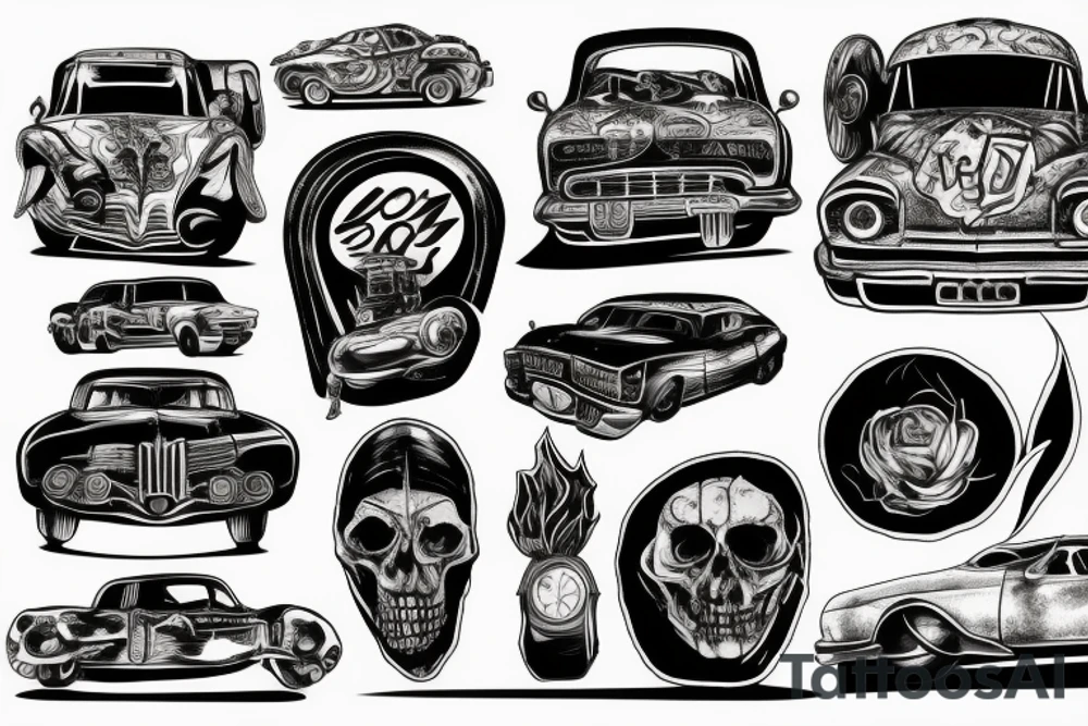 Burned car tattoo idea