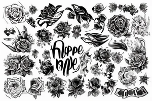 Тату с огнем и надписью hope на кисти tattoo idea