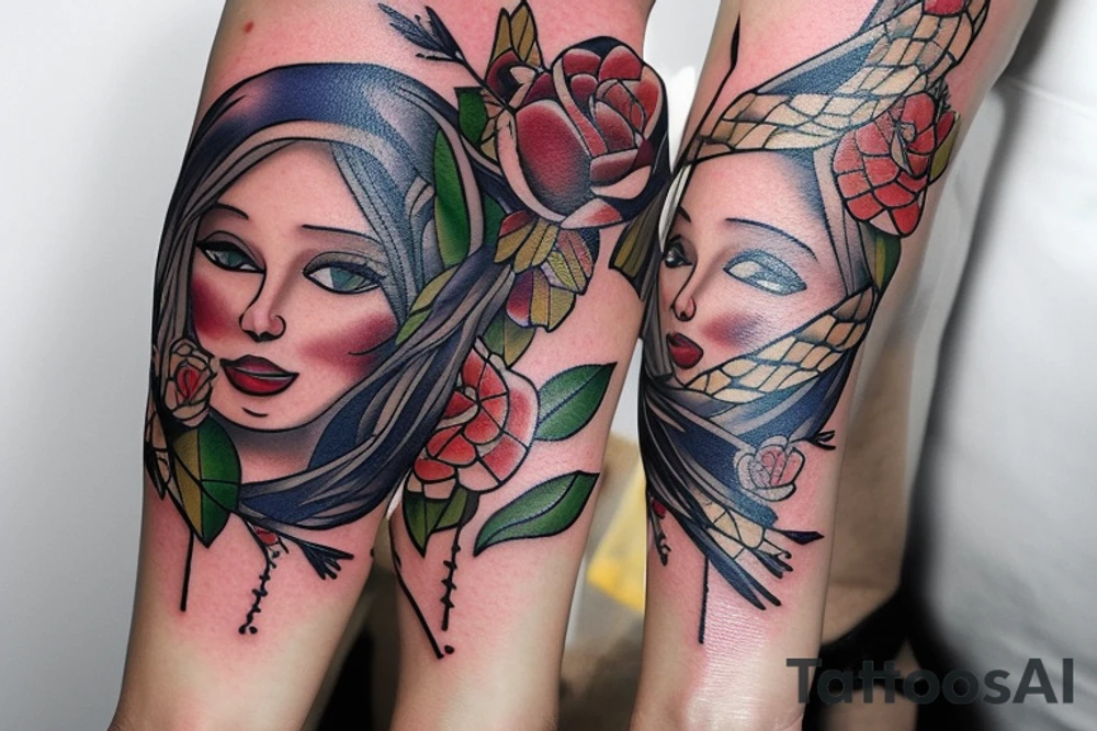 Солдат на коне держит летучую мышь и убегает от казаков tattoo idea