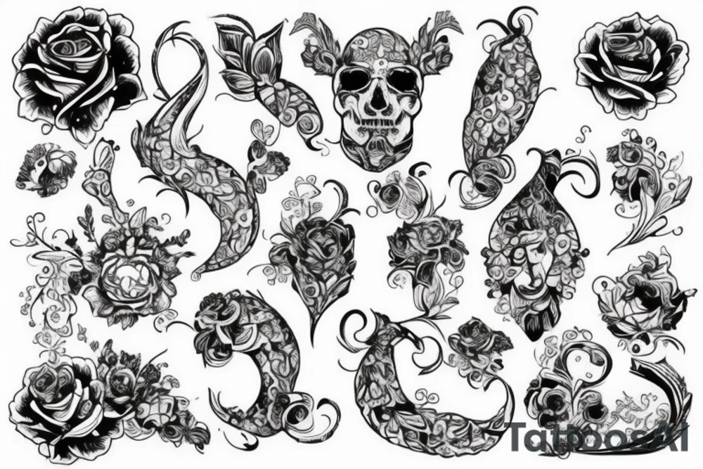 татуировка на японскую тематику предплечье tattoo idea