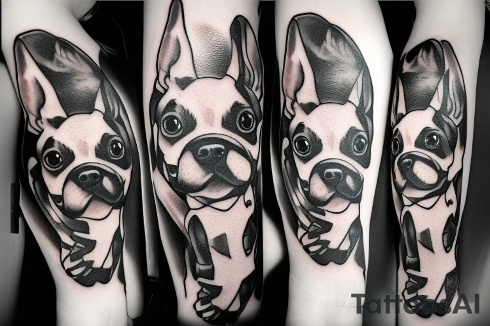 Happy toy-terrier tattoo idea